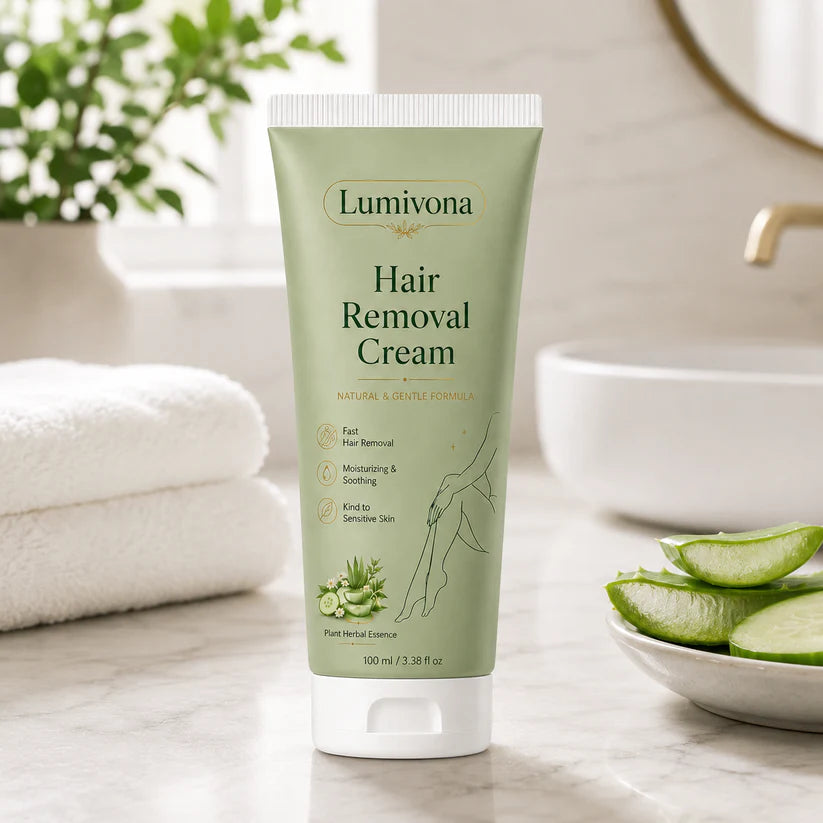 Lumivona™ Natural Gentle Hair Removal Cream | For Women & Men, Sensitive Skin