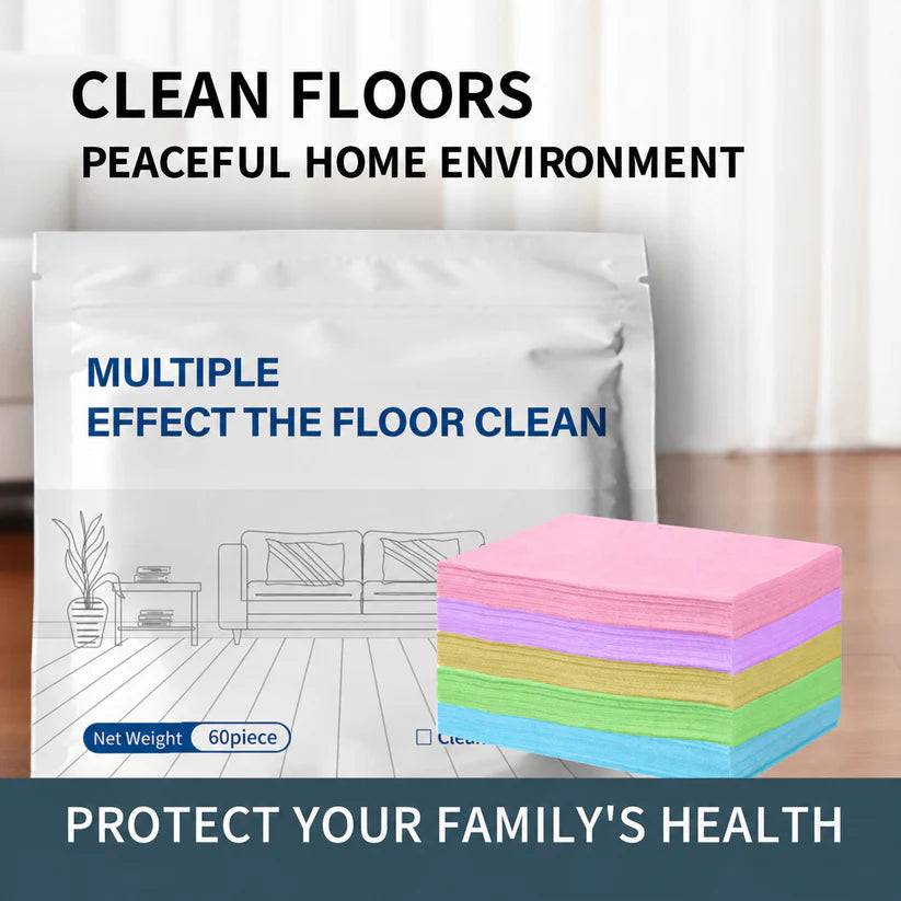 🧹 50% OFF NOW!✨ 60-Pieces Multi-Effect Floor Cleaning Sheets – Powerful Stain Removal & Fresh Scent 🌿