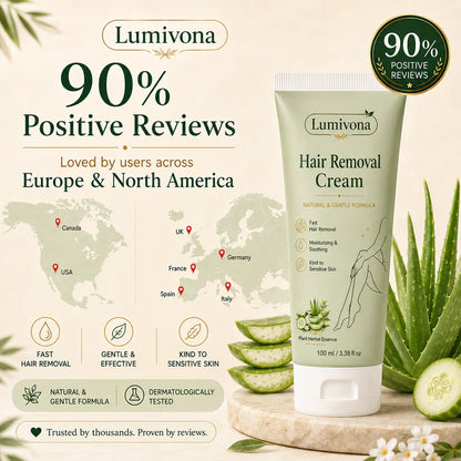 Lumivona™ Natural Gentle Hair Removal Cream | For Women & Men, Sensitive Skin