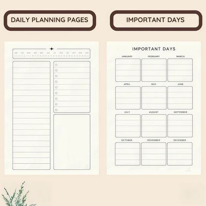 2026 Daily Planner with Hourly Schedule-All-in-One Yearly Monthly & Weekly organizer
